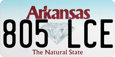 AR license plate 805LCE
