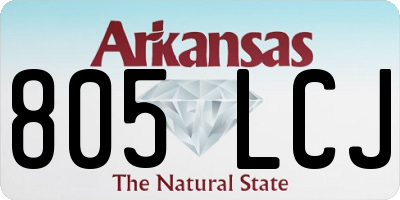 AR license plate 805LCJ
