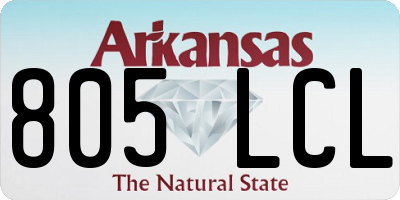 AR license plate 805LCL