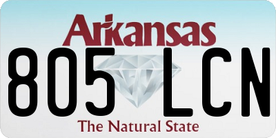 AR license plate 805LCN