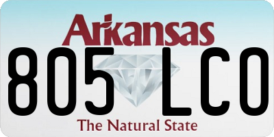 AR license plate 805LCO