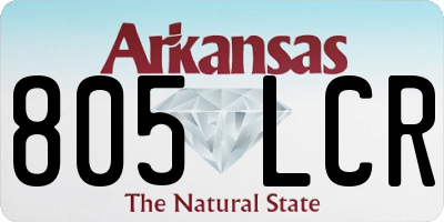 AR license plate 805LCR