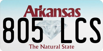 AR license plate 805LCS