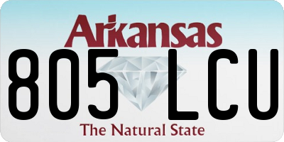 AR license plate 805LCU