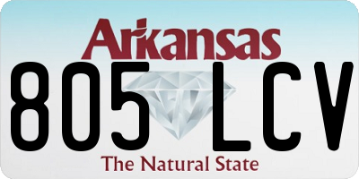 AR license plate 805LCV