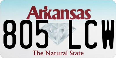 AR license plate 805LCW