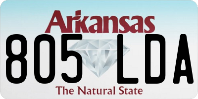 AR license plate 805LDA