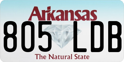 AR license plate 805LDB