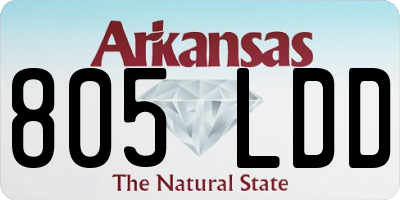 AR license plate 805LDD