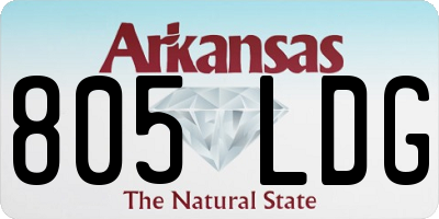 AR license plate 805LDG