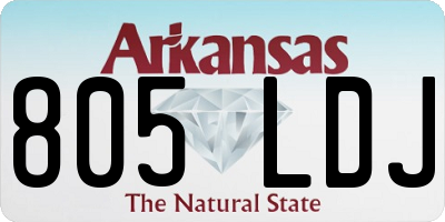 AR license plate 805LDJ