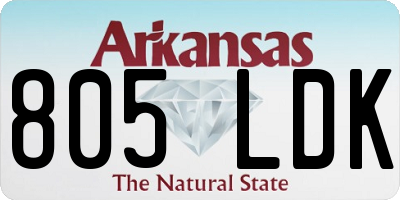 AR license plate 805LDK