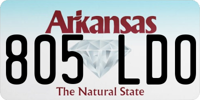 AR license plate 805LDO