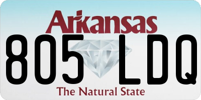 AR license plate 805LDQ