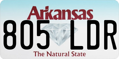 AR license plate 805LDR
