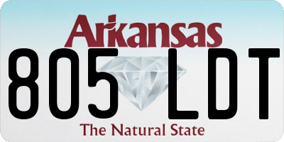 AR license plate 805LDT