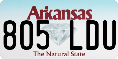 AR license plate 805LDU