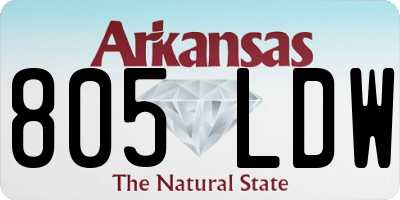 AR license plate 805LDW