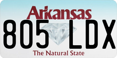 AR license plate 805LDX