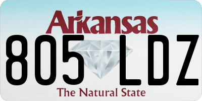 AR license plate 805LDZ