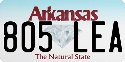 AR license plate 805LEA