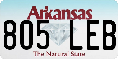 AR license plate 805LEB