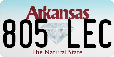 AR license plate 805LEC