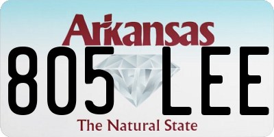 AR license plate 805LEE