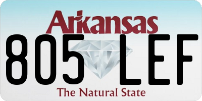AR license plate 805LEF
