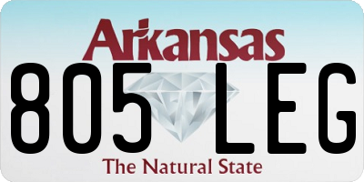 AR license plate 805LEG