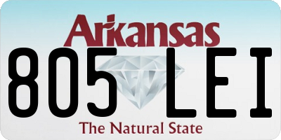 AR license plate 805LEI