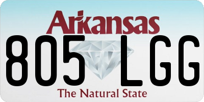 AR license plate 805LGG