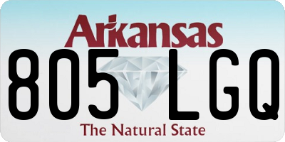 AR license plate 805LGQ