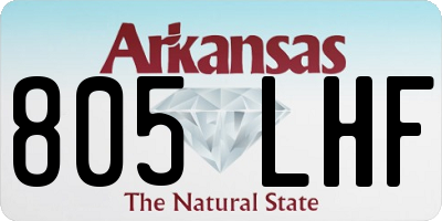 AR license plate 805LHF