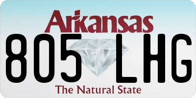 AR license plate 805LHG
