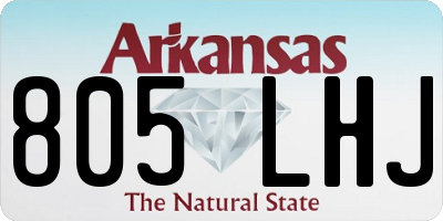 AR license plate 805LHJ