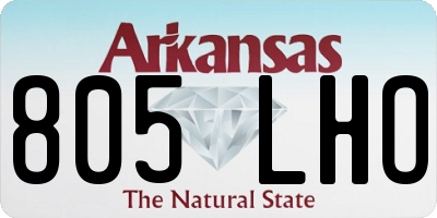 AR license plate 805LHO