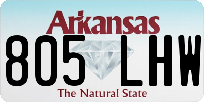 AR license plate 805LHW