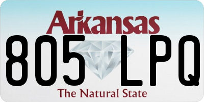 AR license plate 805LPQ
