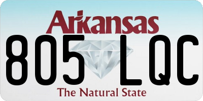 AR license plate 805LQC