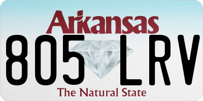 AR license plate 805LRV
