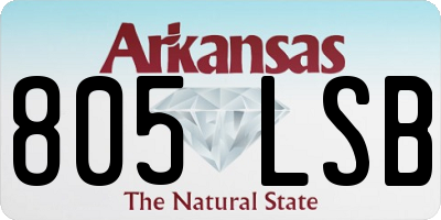 AR license plate 805LSB