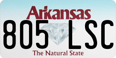 AR license plate 805LSC