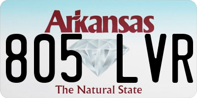 AR license plate 805LVR