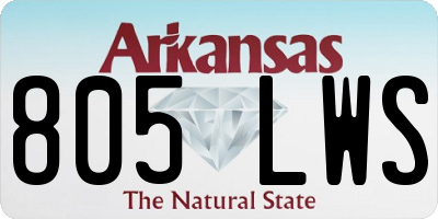 AR license plate 805LWS