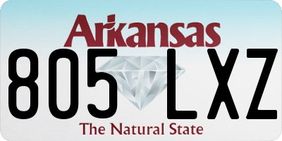 AR license plate 805LXZ