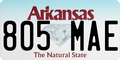 AR license plate 805MAE