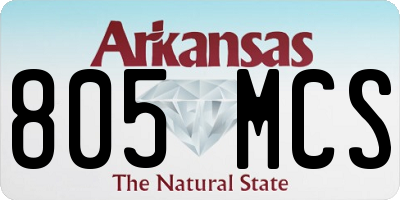 AR license plate 805MCS