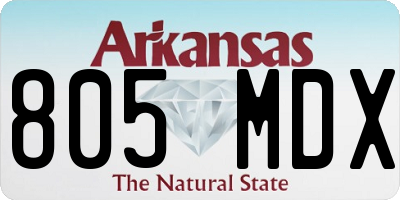 AR license plate 805MDX