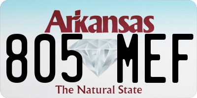 AR license plate 805MEF